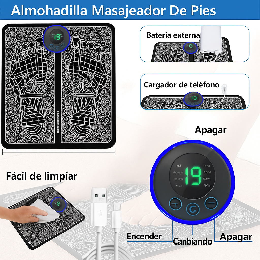Masajeador Inteligente de pies y piernas Recargable